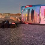 Volcó un micro en el acceso sur de Caleta Olivia: hay 30 pasajeros heridos