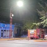 Principio de incendio en la sucursal del Banco Santa Cruz